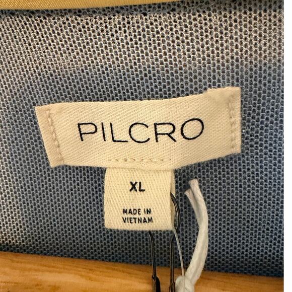 Anthropologie Pilcro Blue Sequin Oversized Button Up Blouse Size XL NEW - Picture 10 of 16